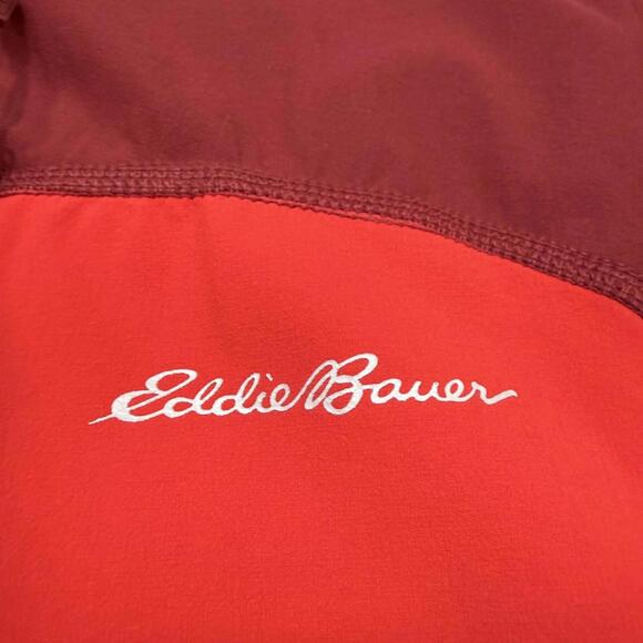Eddie Bauer First Ascent Jacket Large Mens Soft Shell Sandstone Shield Red - Picture 6 of 9